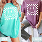 Comfort color checkered smiley