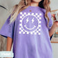 Comfort color checkered smiley