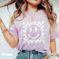 Comfort color checkered smiley
