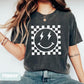 Comfort color checkered smiley