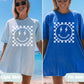 Comfort color checkered smiley