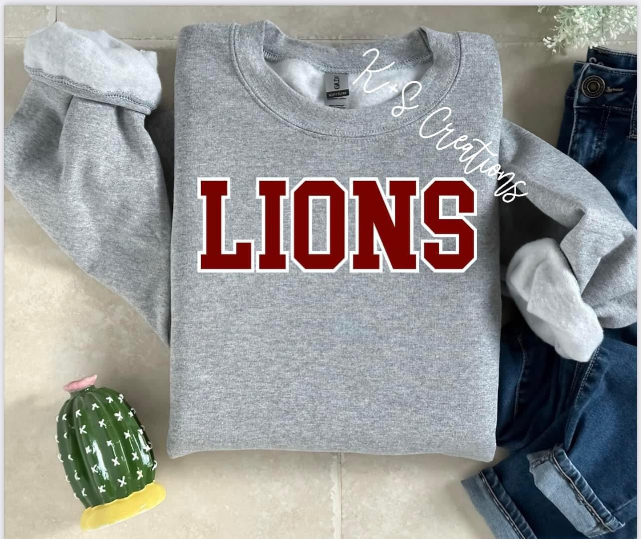 LIONS BLOCK LETTERS
