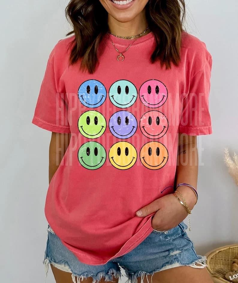 Colored smiley face