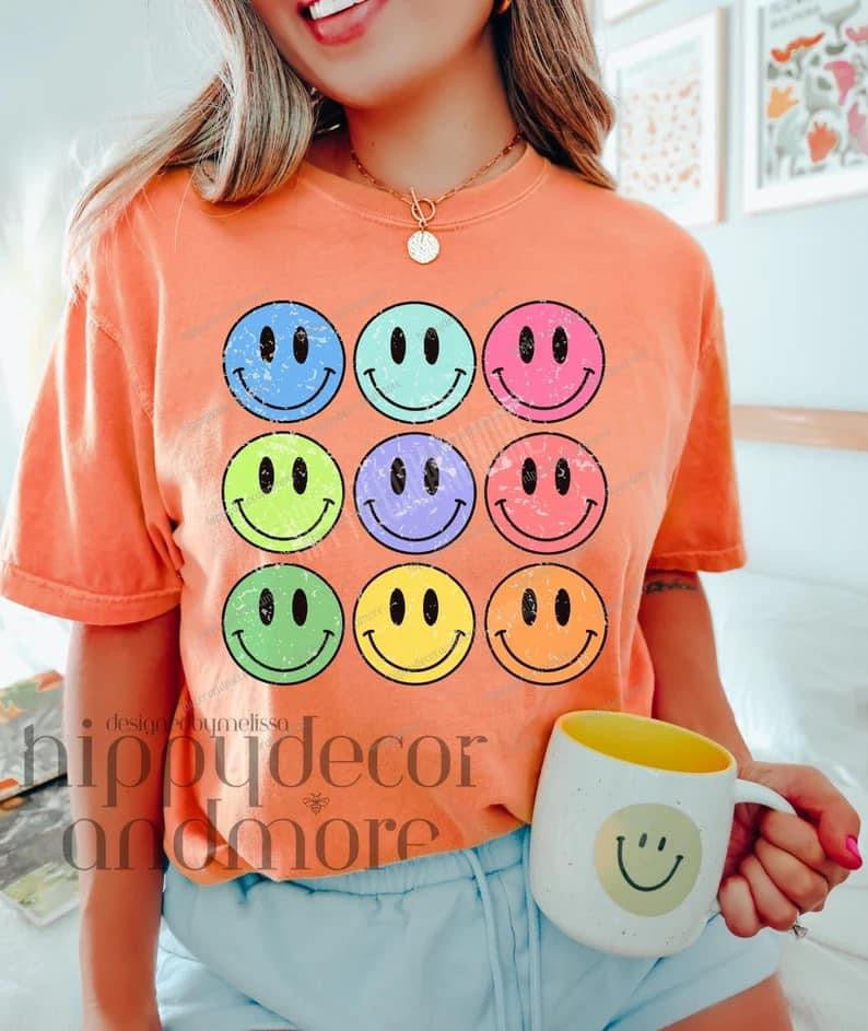 Colored smiley face