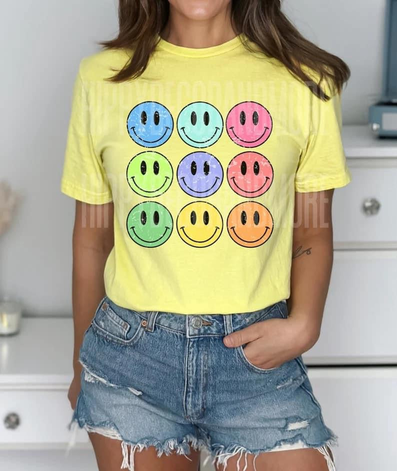 Colored smiley face