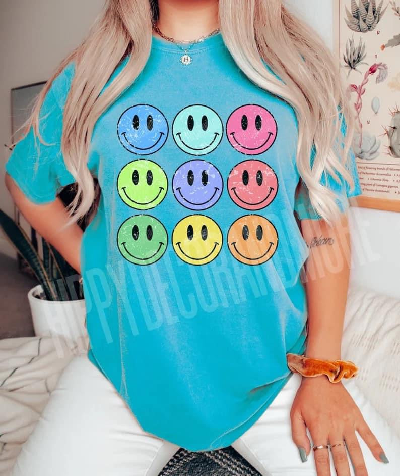 Colored smiley face