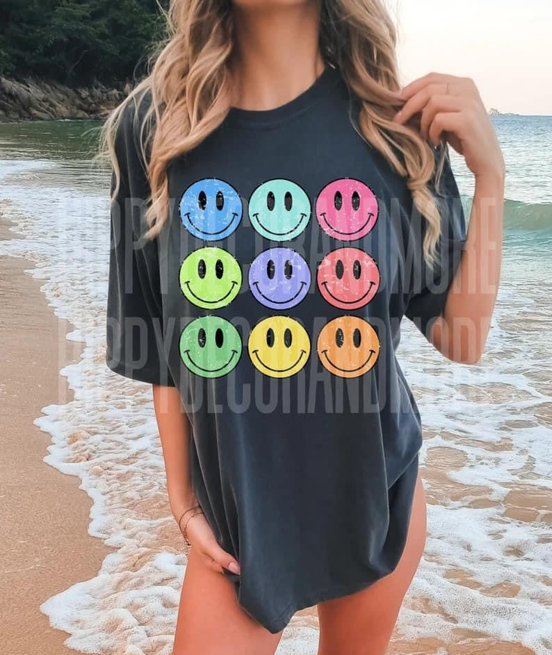 Colored smiley face
