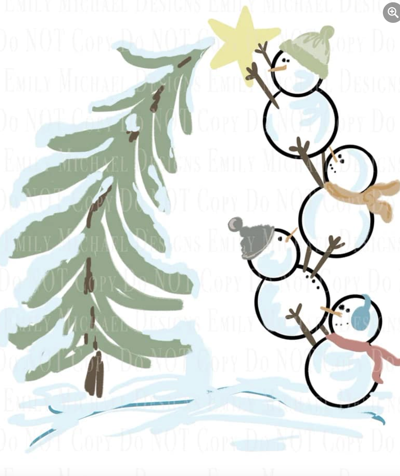 Snowmen Topping Christmas Tree
