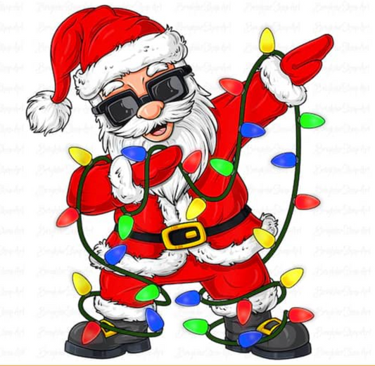 Dancing Santa with Lights