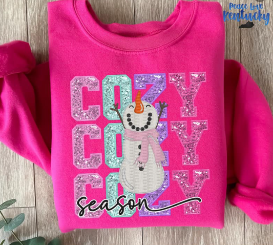 Glitter Cozy Season Snowman