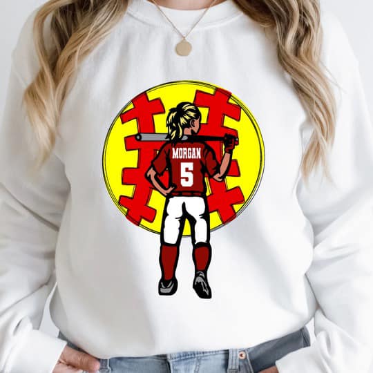 Custom softball name number