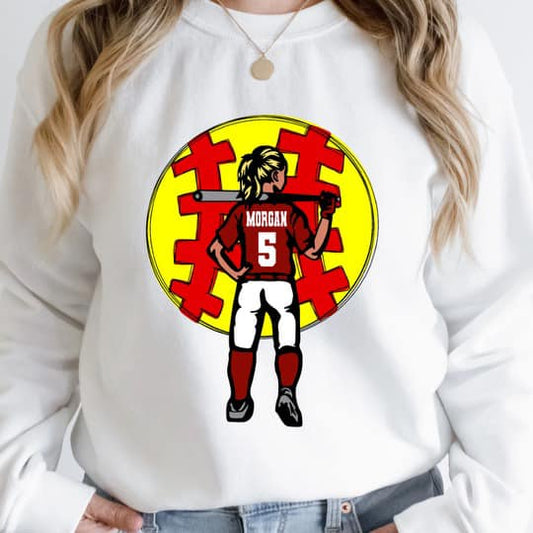 Custom softball name number
