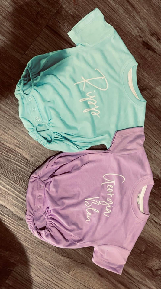 Custom/personalized baby tshirt bubble