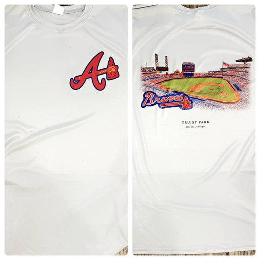 Atlanta Braves Truist Park watercolor (front/back design)