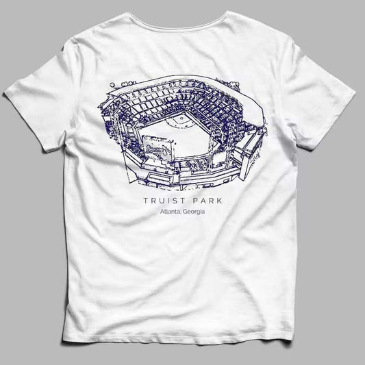 Navy/white Truist park sketch