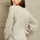 Lace Patch Detail Sweater in Beige