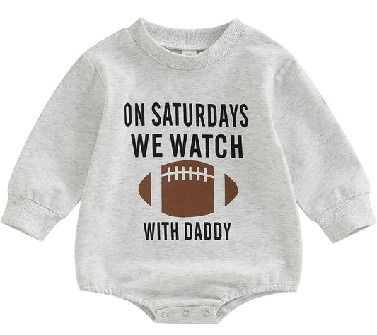 On Saturdays We Watch With Daddy Onesie