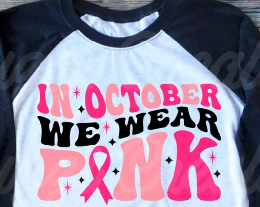 In October We Wear Pink Groovy Font