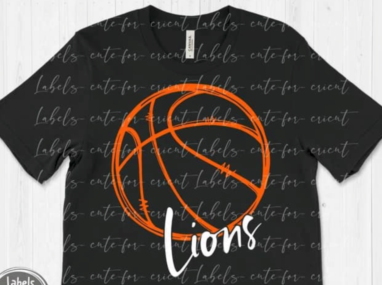 Lions Basketball Outline