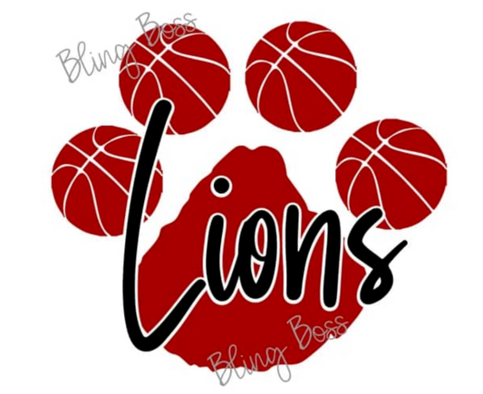 Lions Paw Print Basketball