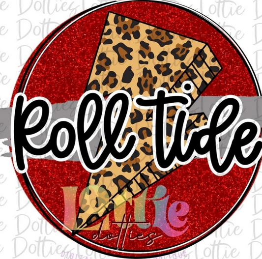 Roll Tide Cheetah Lightning Bolt