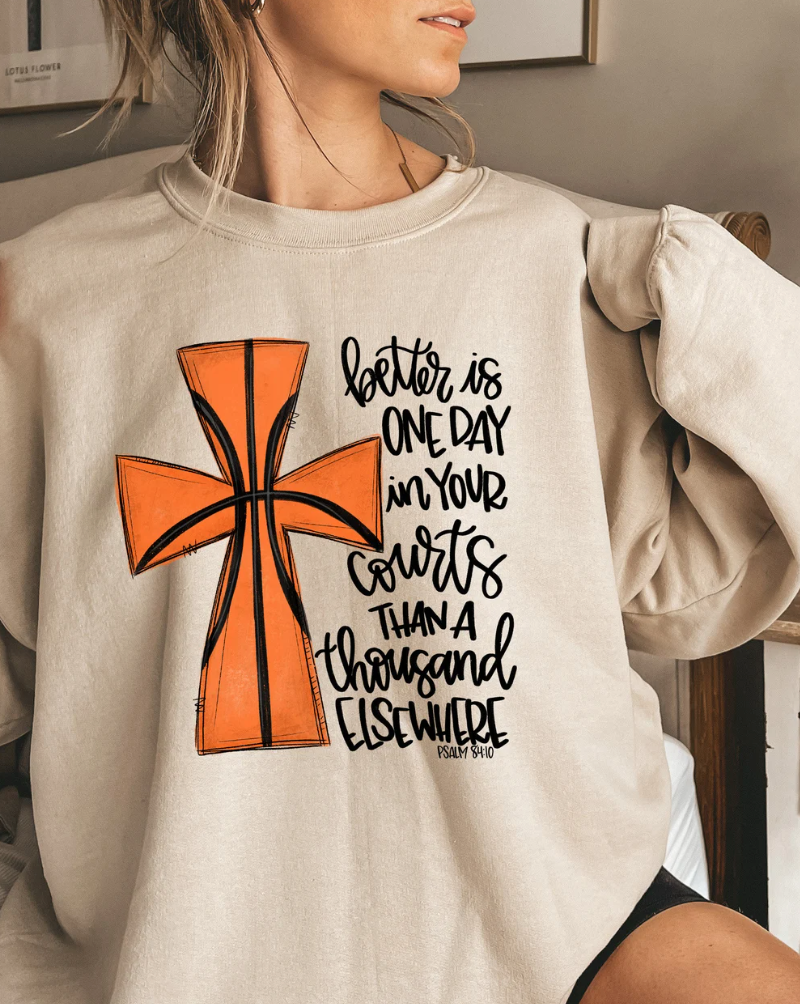 Basketball Cross Psalm 84:10