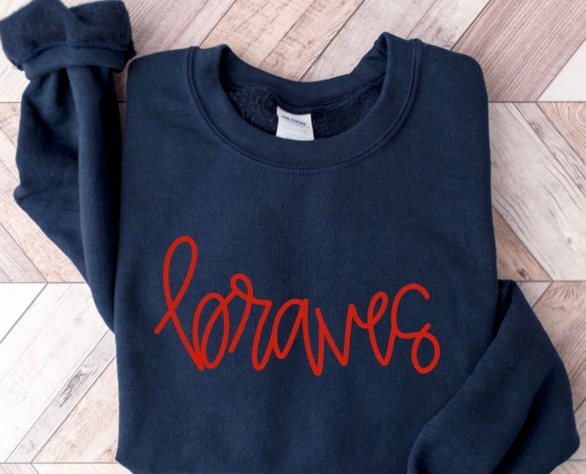 Braves cursive font