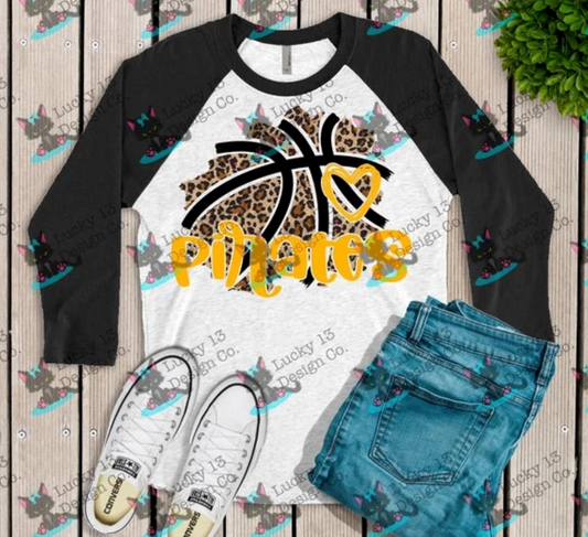 Basketball Cheetah Pirates Calligraphy