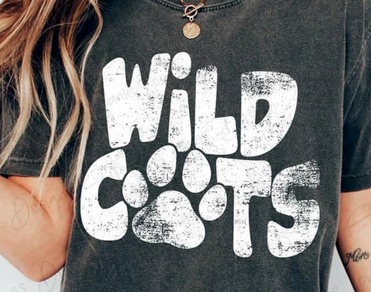 Wildcats Bubble Font w/ Paw
