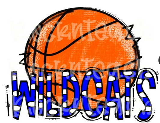 WILDCATS Polka Dot Basketball