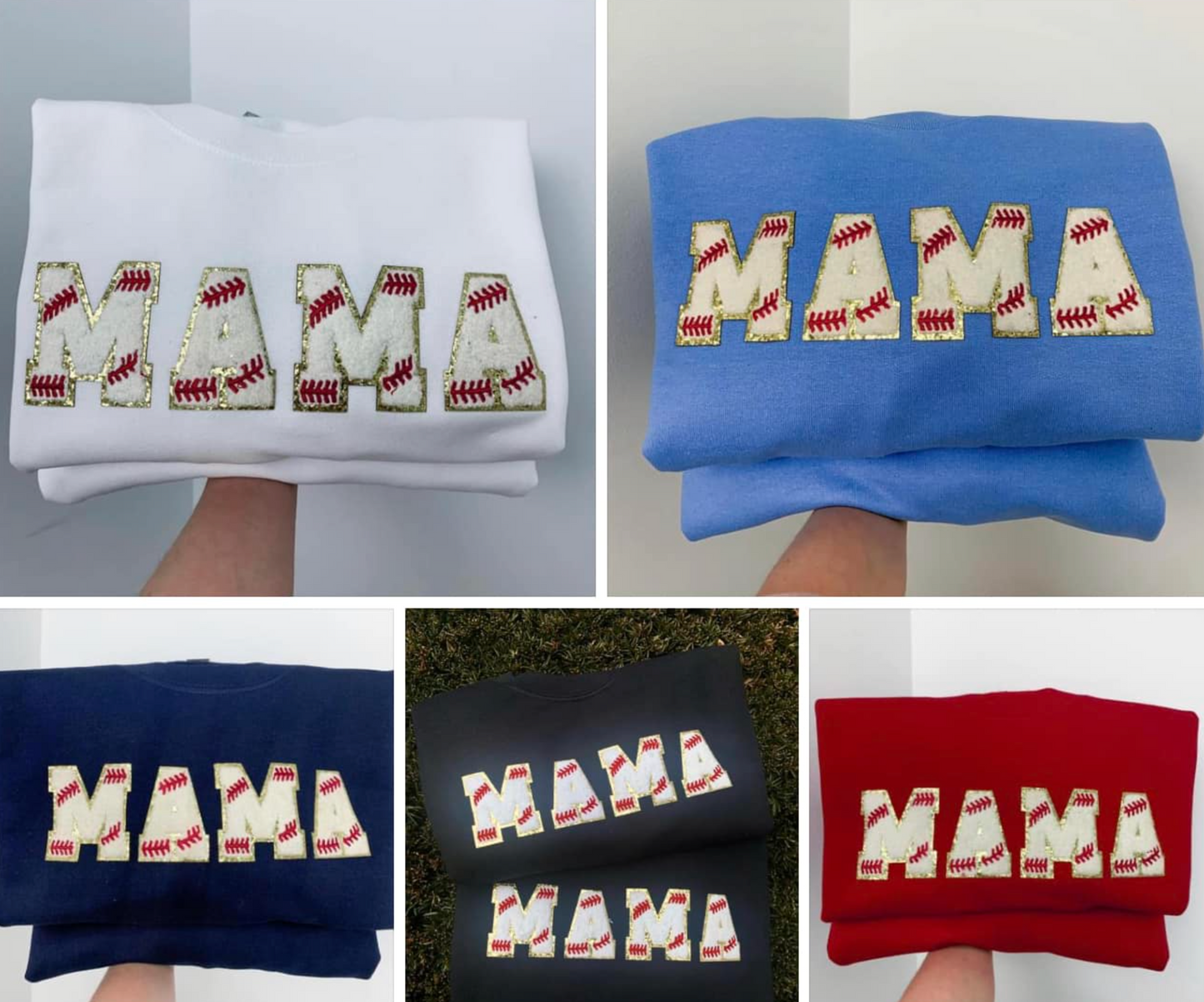 Baseball/Softball MAMA Chenille Patch Top