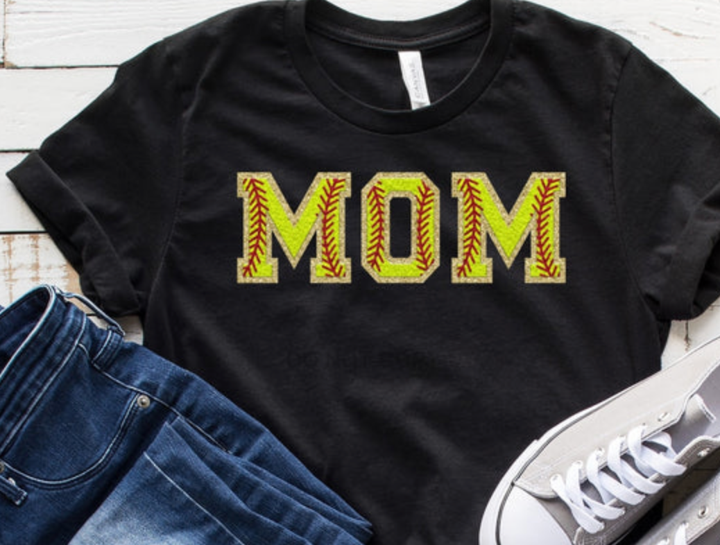 Baseball/Softball MAMA Chenille Patch Top