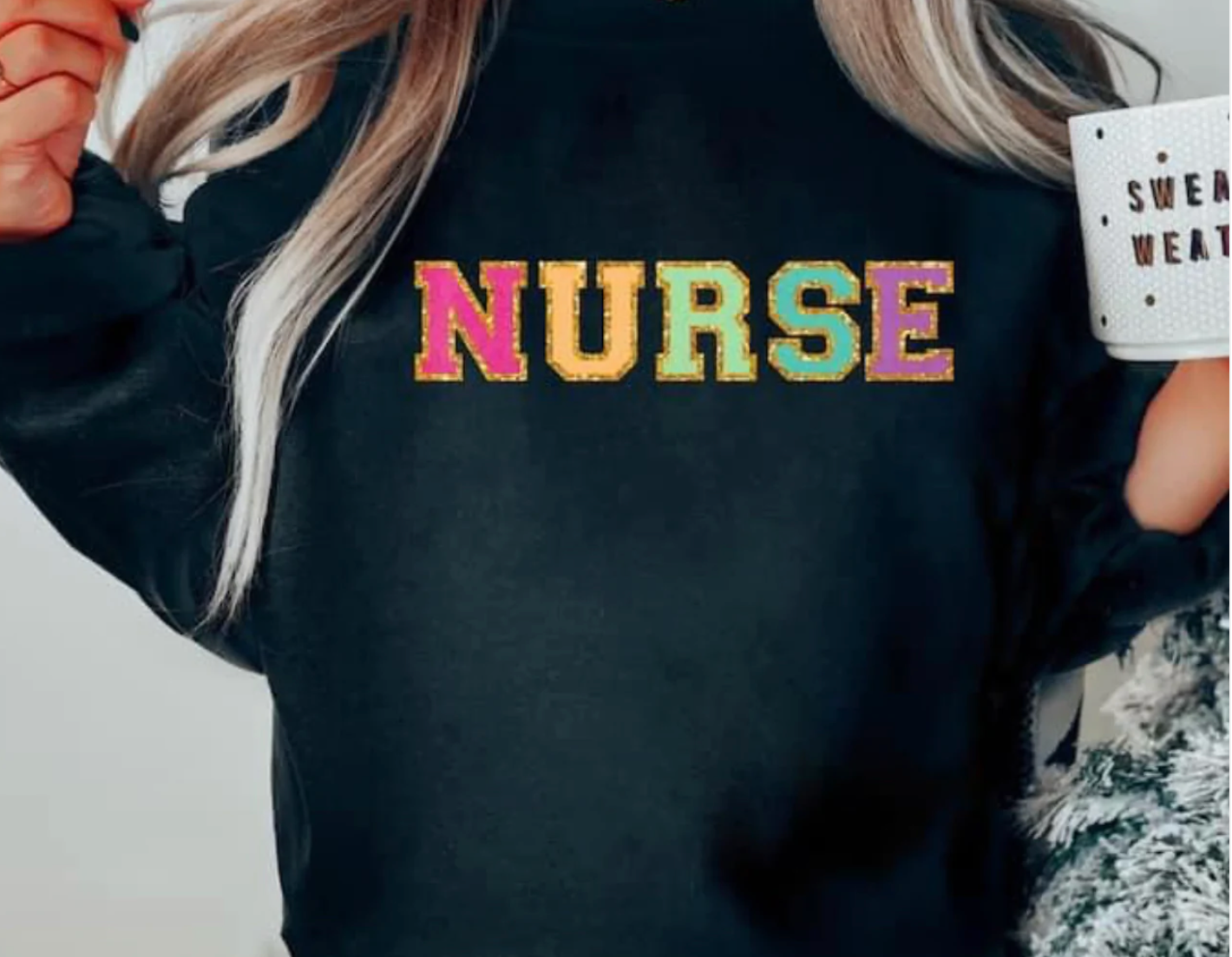 NURSE Chenille Patch Top