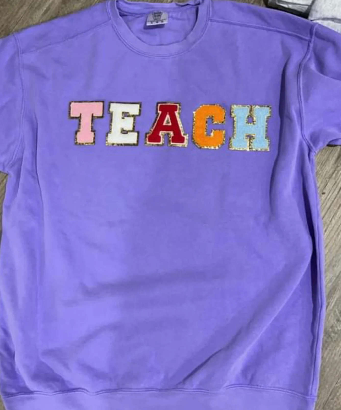 TEACH Chenille Patch Top