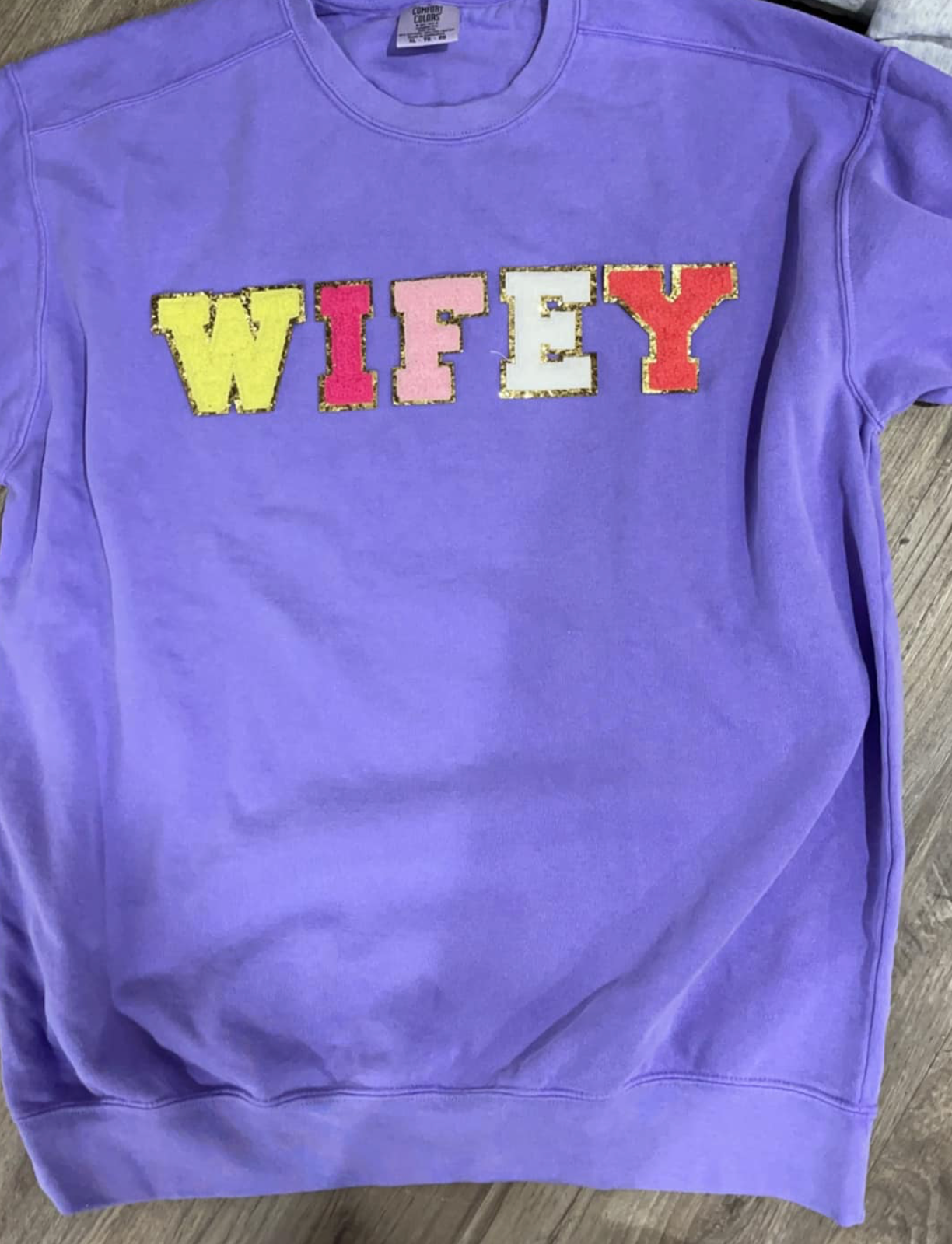 WIFEY Chenille Patch Top