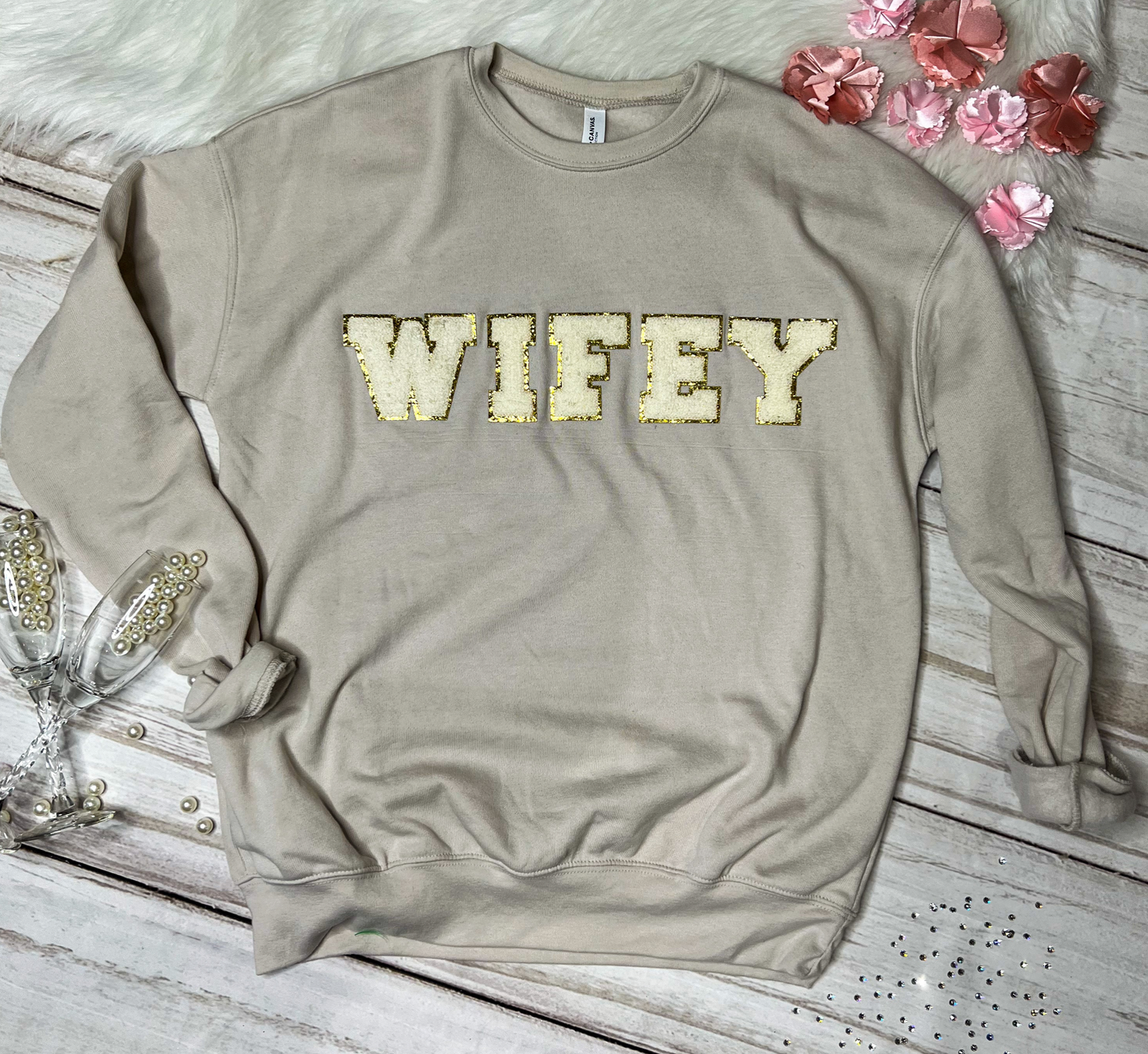 WIFEY Chenille Patch Top