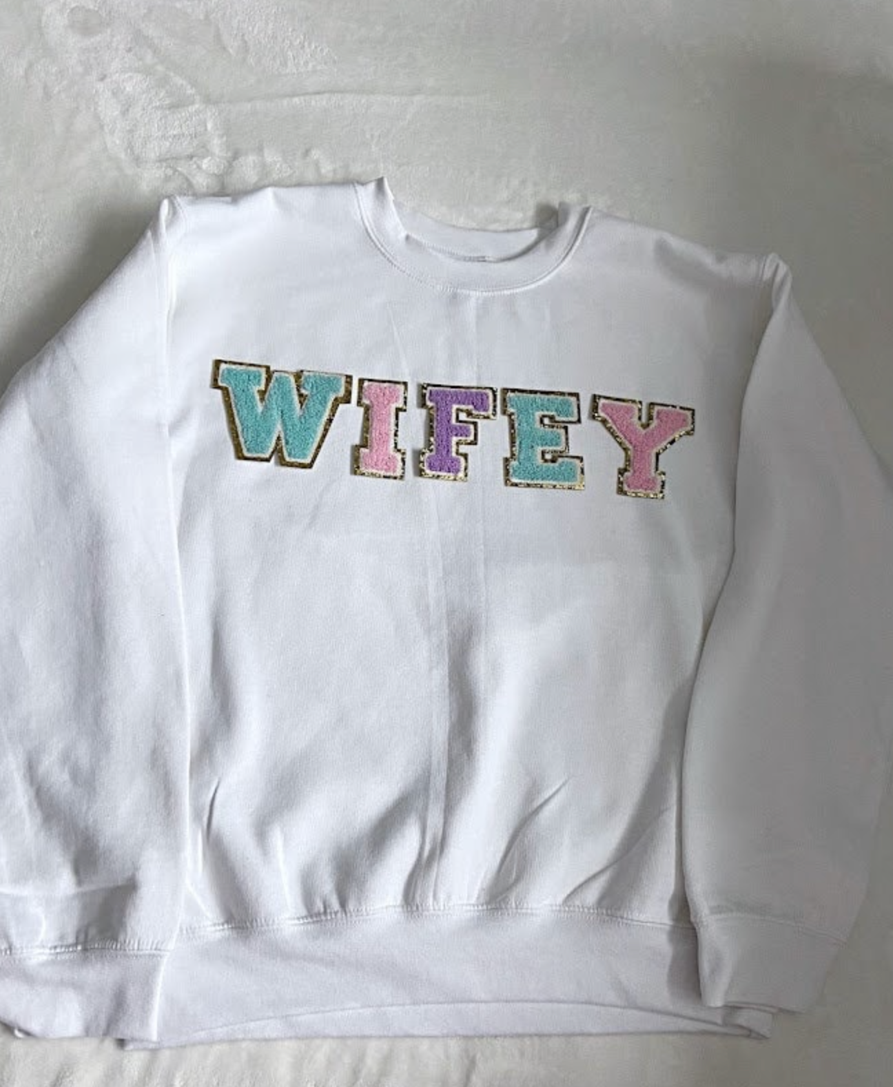 WIFEY Chenille Patch Top