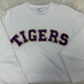 Purple/White TIGERS Chenille Patch Top