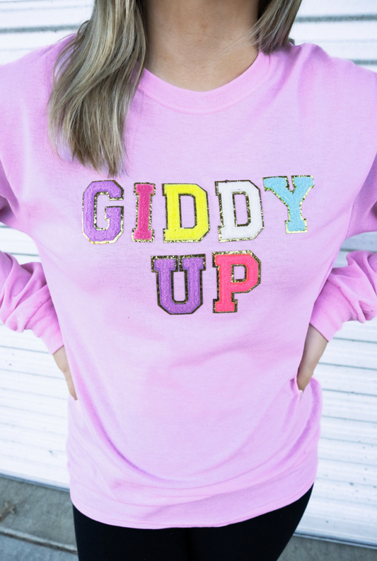 GIDDY UP Chenille Patch Top