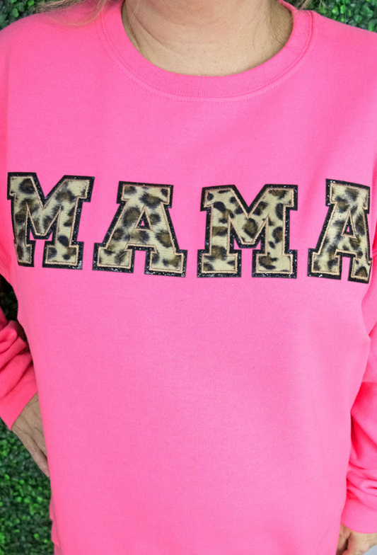 MAMA Chenille Patch Top