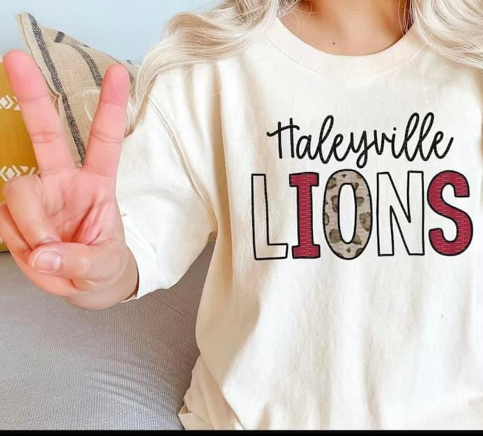 Haleyville lions leopard white
