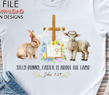 Silly bunny Easter is about the lamb