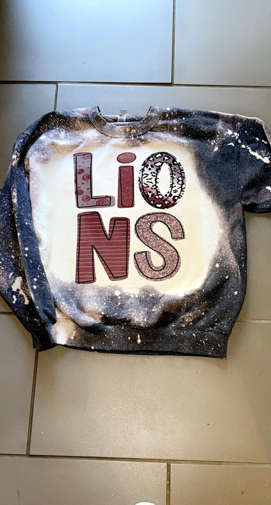 Bleached LIONS Multi Print