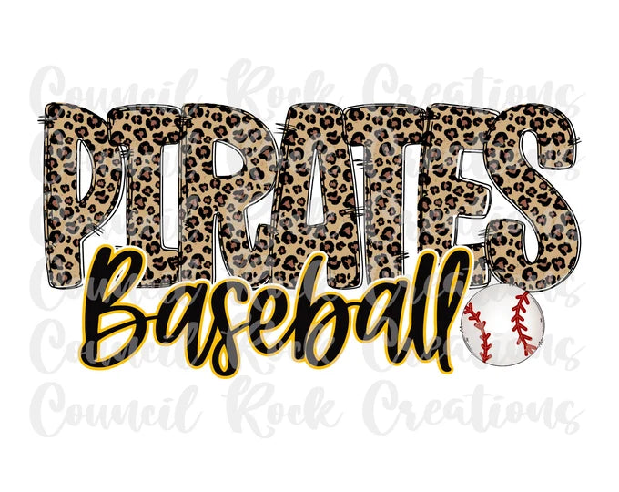 Pirates baseball leopard