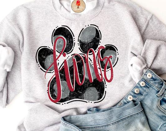 Lions polka dot paw print