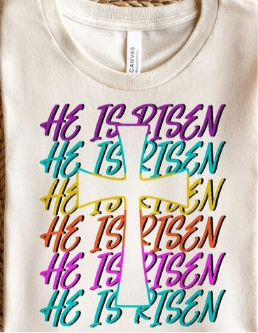 He is Risen stacked cross