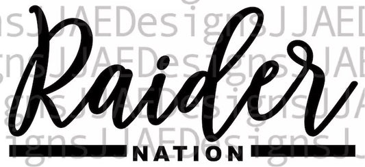 Raider nation handwritten