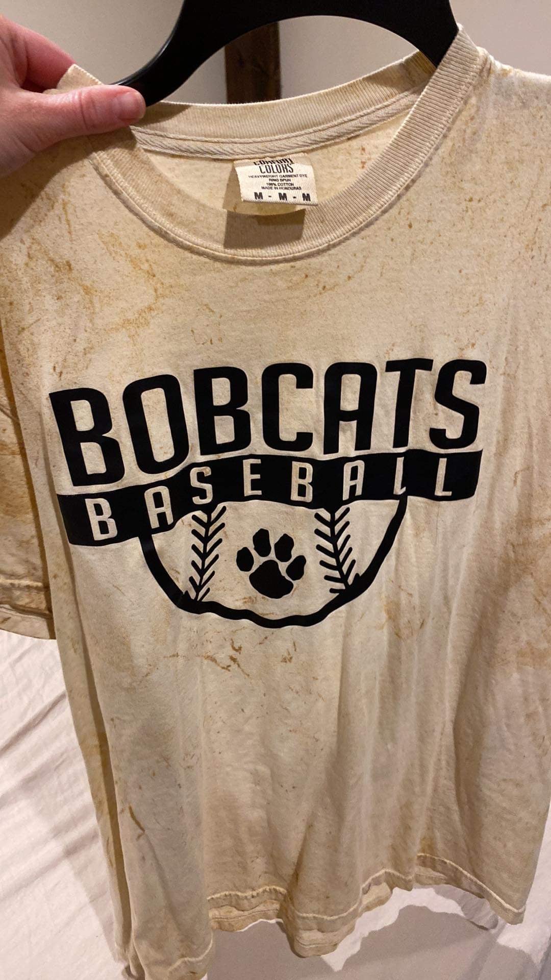 Bobcats baseball Tiedye Comfort Colors