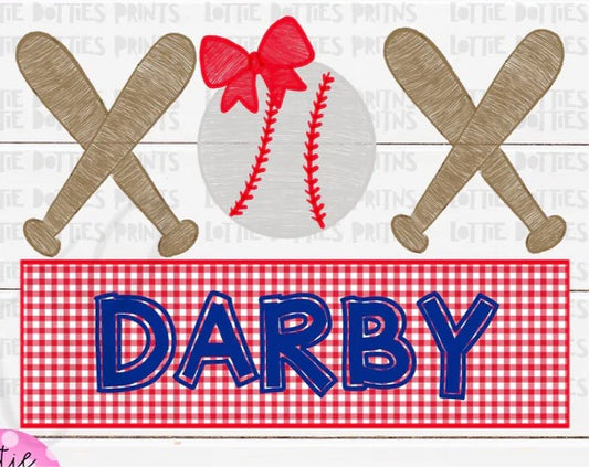 Girl name baseball and bats