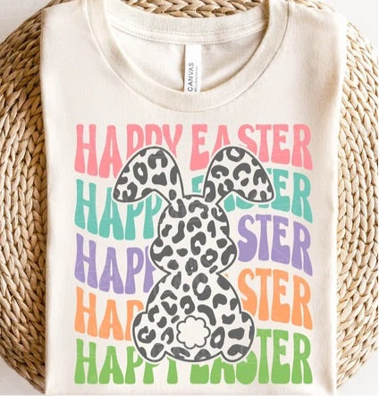 Happy Easter leopard bunny